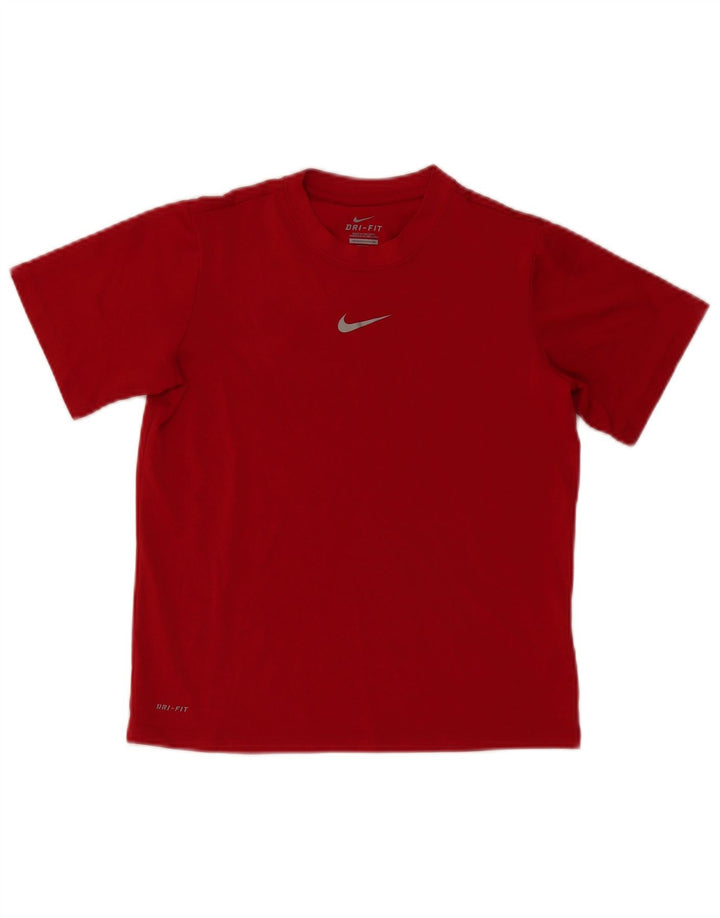 Nike Garçon Dri Fit T-Shirt Top 10-11 ans Rouge Moyen Polyester