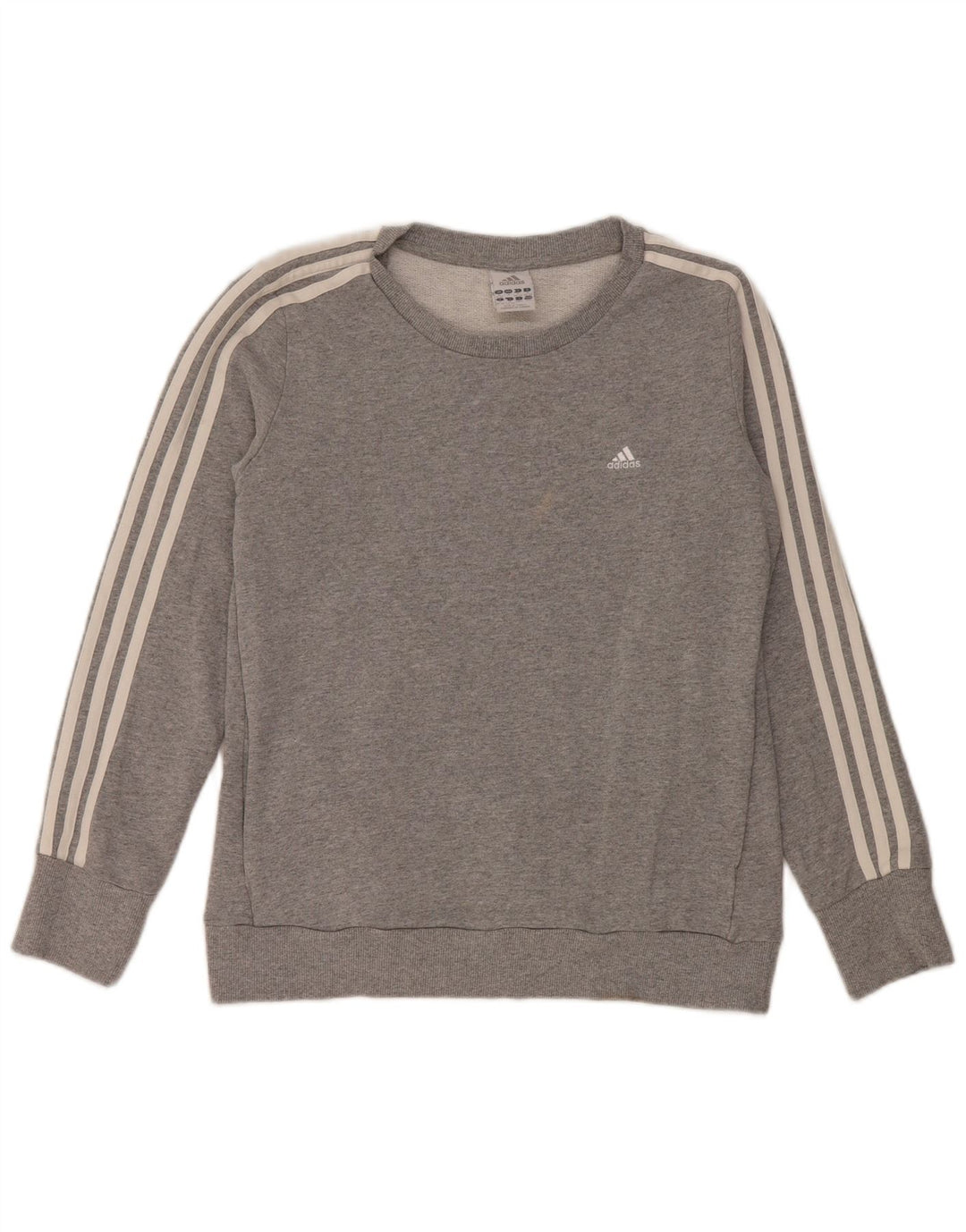 Adidas Sweat-shirt pour femme UK 12/14 Gris moyen en coton
