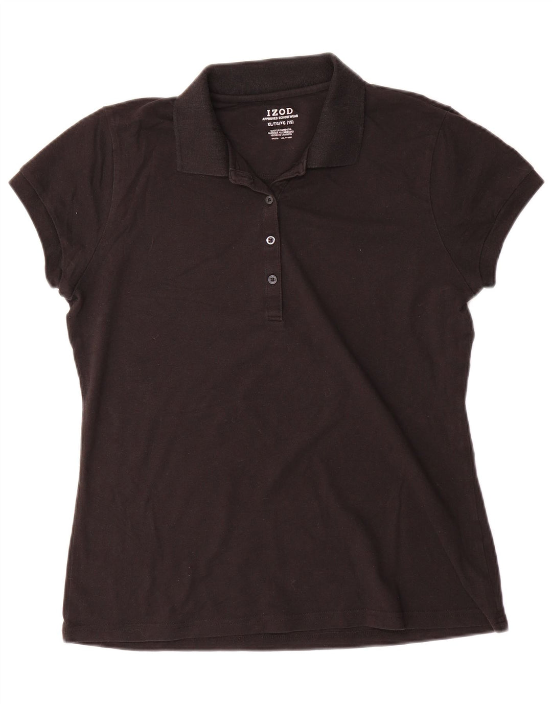 IZOD Polo Fille 14-15 Ans XL Noir
