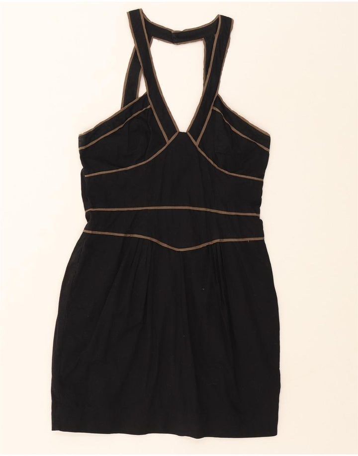 FRENCH CONNECTION Womens Halter Dress UK 10 Small Black Cotton Vintage French Connection and Second-Hand French Connection from Messina Hembry 
