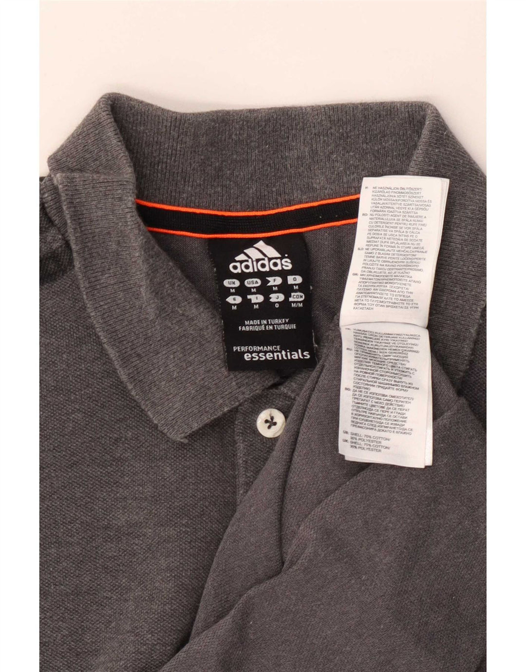 Adidas Polo Climalite Homme Gris Moyen Coton