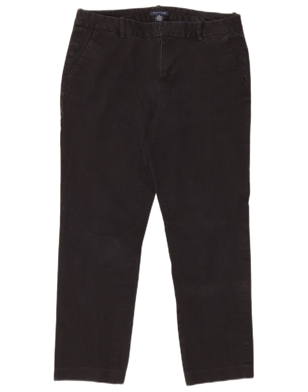Tommy Hilfiger Pantalon chino droit pour femme US 10 Large W32 L26 Noir
