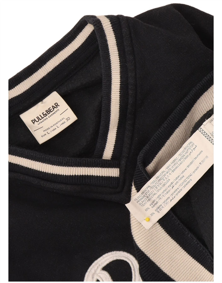 Pull & Bear Pasadena Sweatshirt Jumper Large Bleu Marine Colorblock