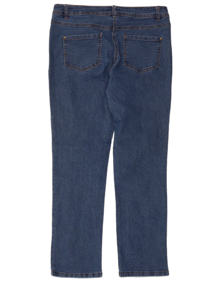M&Co Jean Slim Femme UK 12 Moyen W34 L28 Bleu Coton