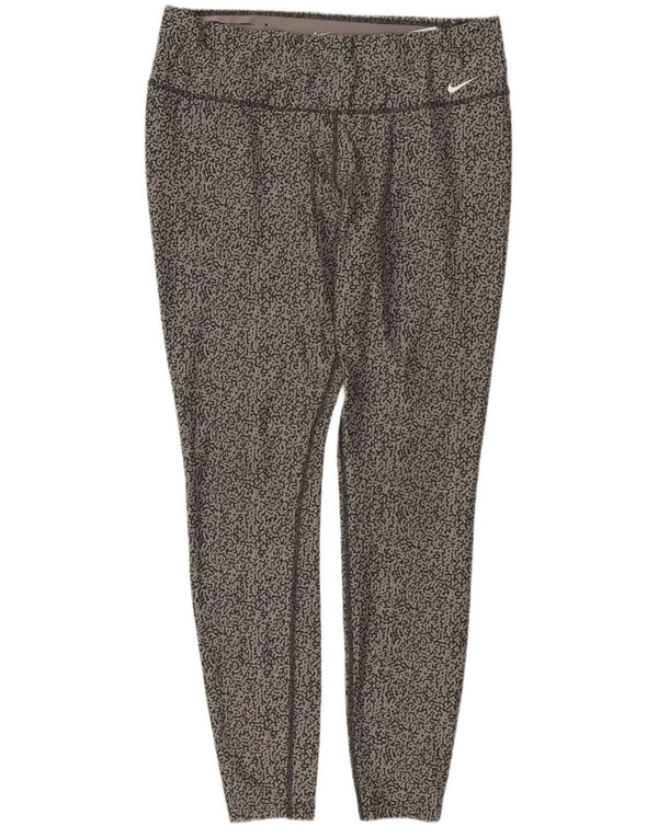 NIKE Legging Dri Fit pour femme UK 18 XL Polyester imprimé animal gris
