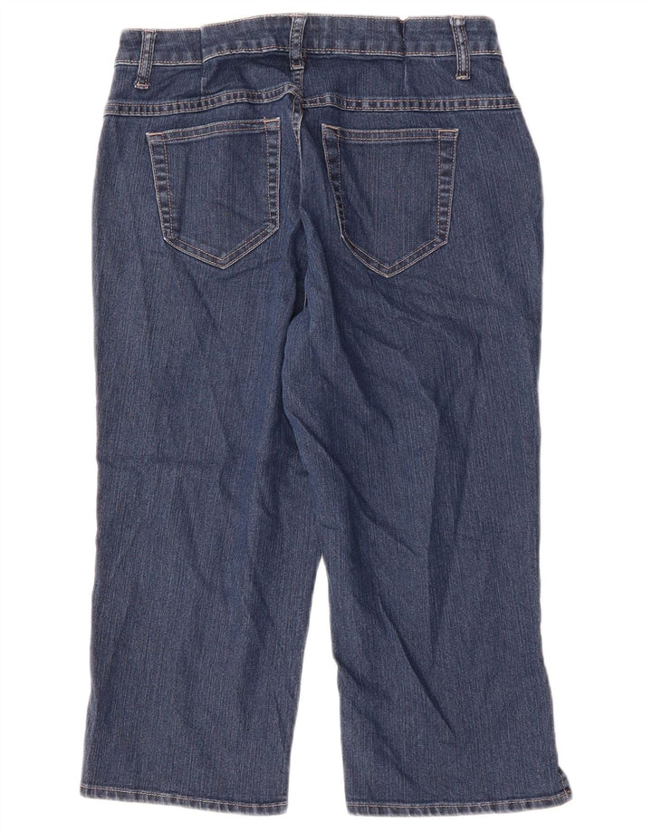 Lee Womens Riders Capri Jeans US 8 Medium W30 L18 Bleu Marine Coton