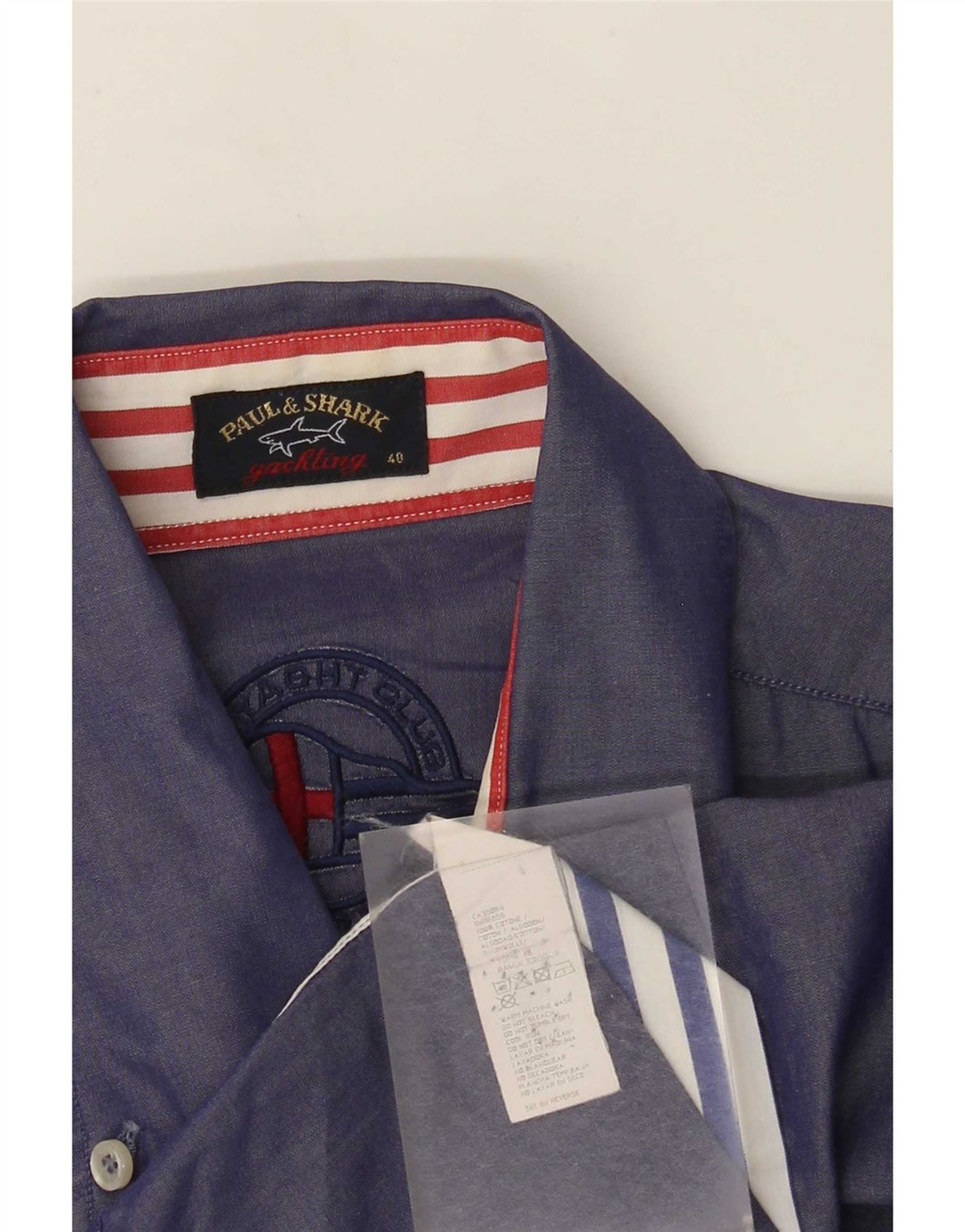 Paul & Shark Chemise Homme Taille 40 Coton Violet Moyen