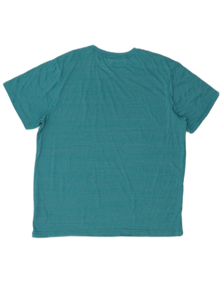 Hurley T-Shirt Homme Top XL Turquoise Moucheté Polyester