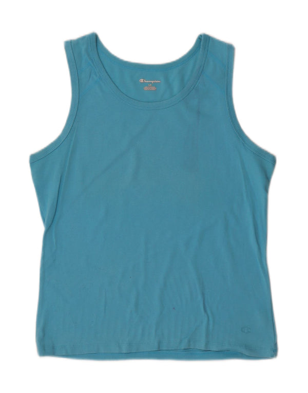 Champion Débardeur Femme UK 14 Large Bleu Coton