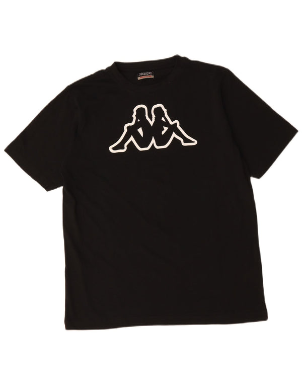KAPPA T-Shirt Graphique Homme Noir Moyen Coton