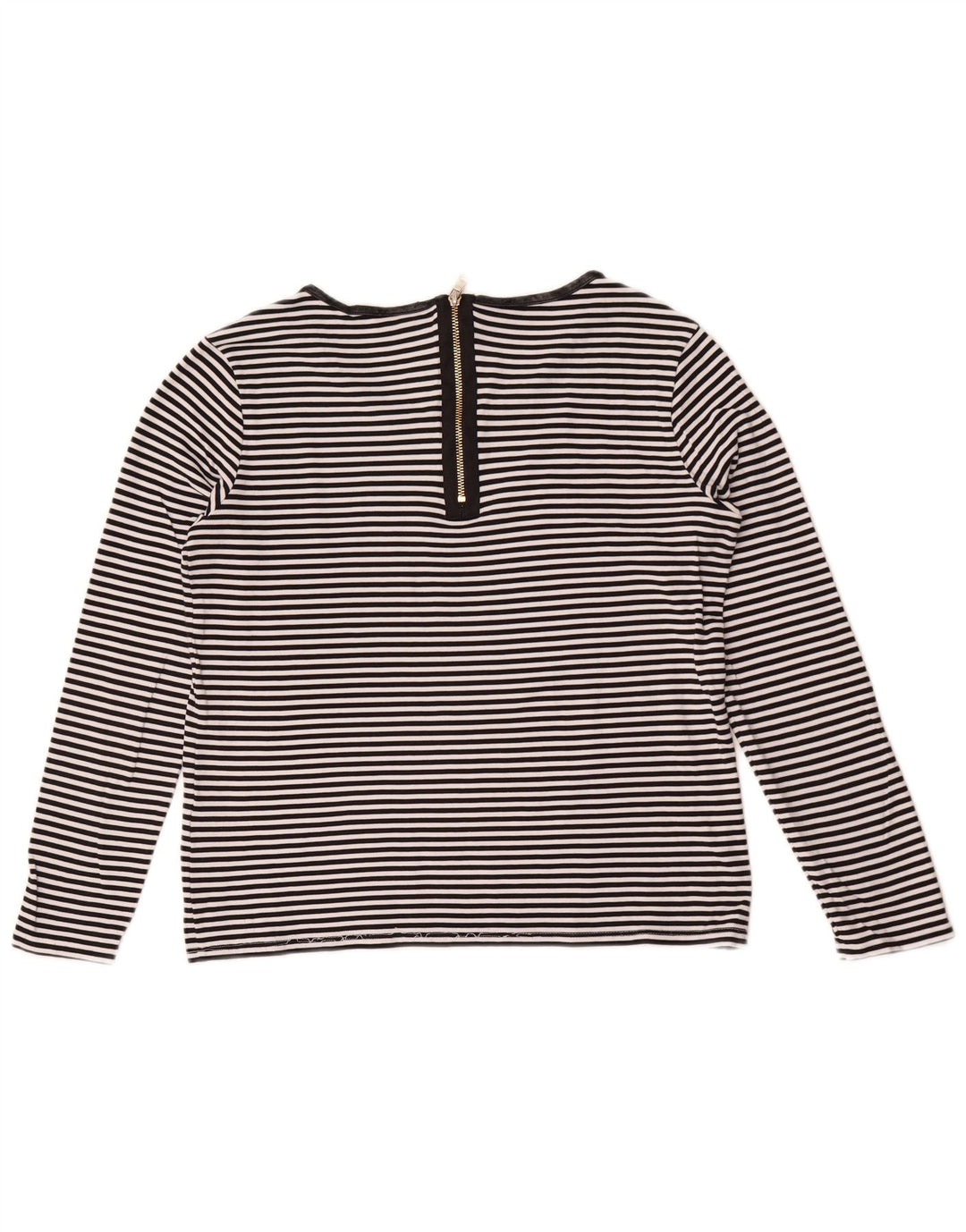 Hugo Boss Haut à manches longues pour femme UK 12 Medium Noir Rayé