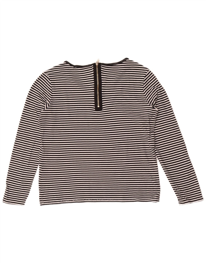 Hugo Boss Haut à manches longues pour femme UK 12 Medium Noir Rayé