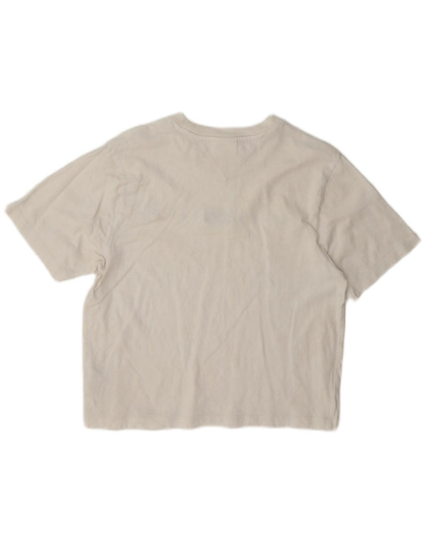 Tommy Hilfiger T-shirt graphique New York City pour femme UK 10 Small Blanc