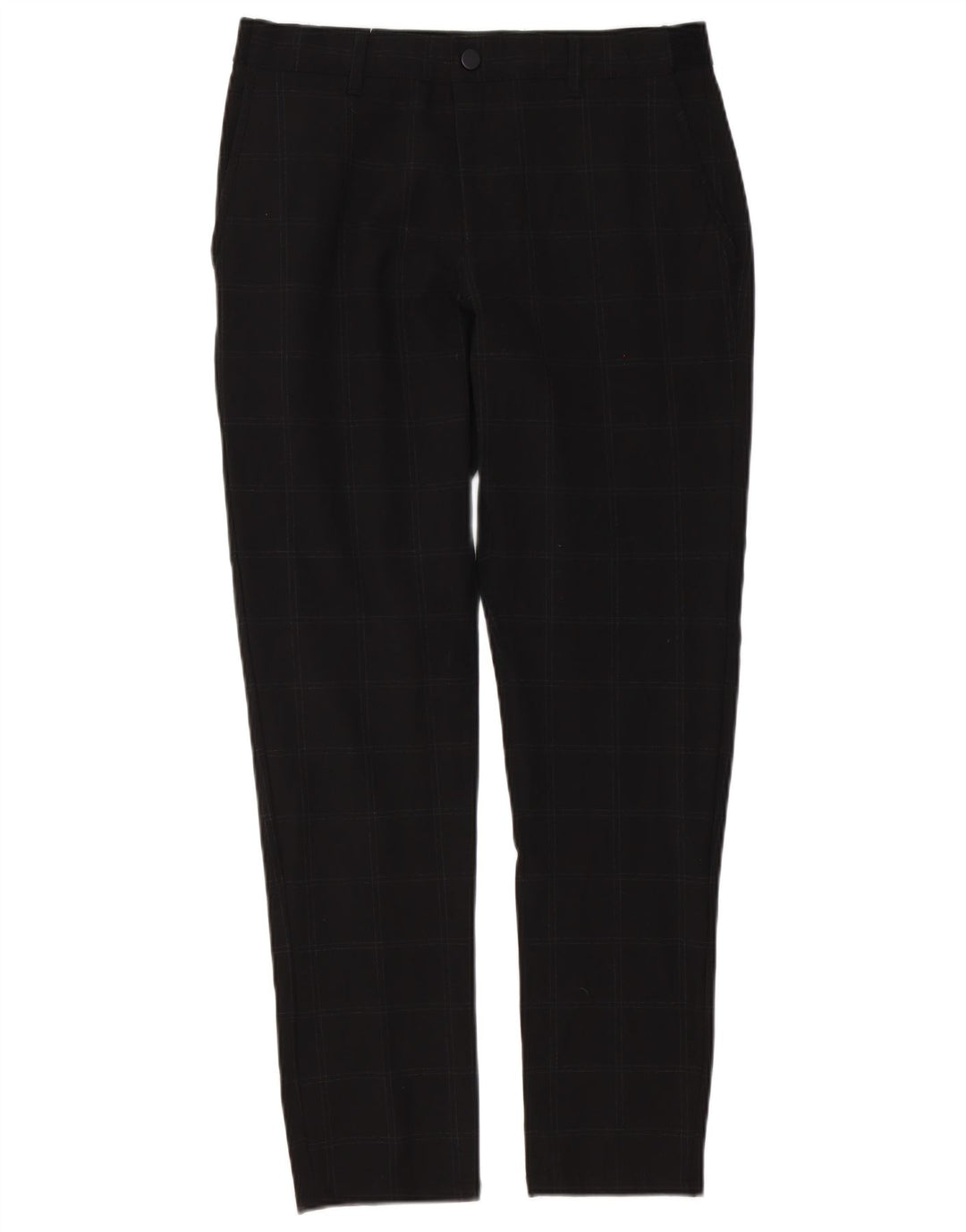 Zara Pantalon Chino Slim Homme Moyen W31 L30 Carreaux Noirs