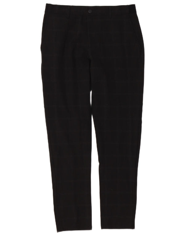Zara Pantalon Chino Slim Homme Moyen W31 L30 Carreaux Noirs