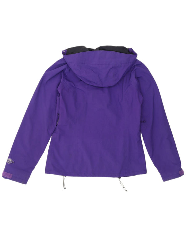 Columbia Veste de pluie à capuche pour femme UK 10 Small Violet Nylon