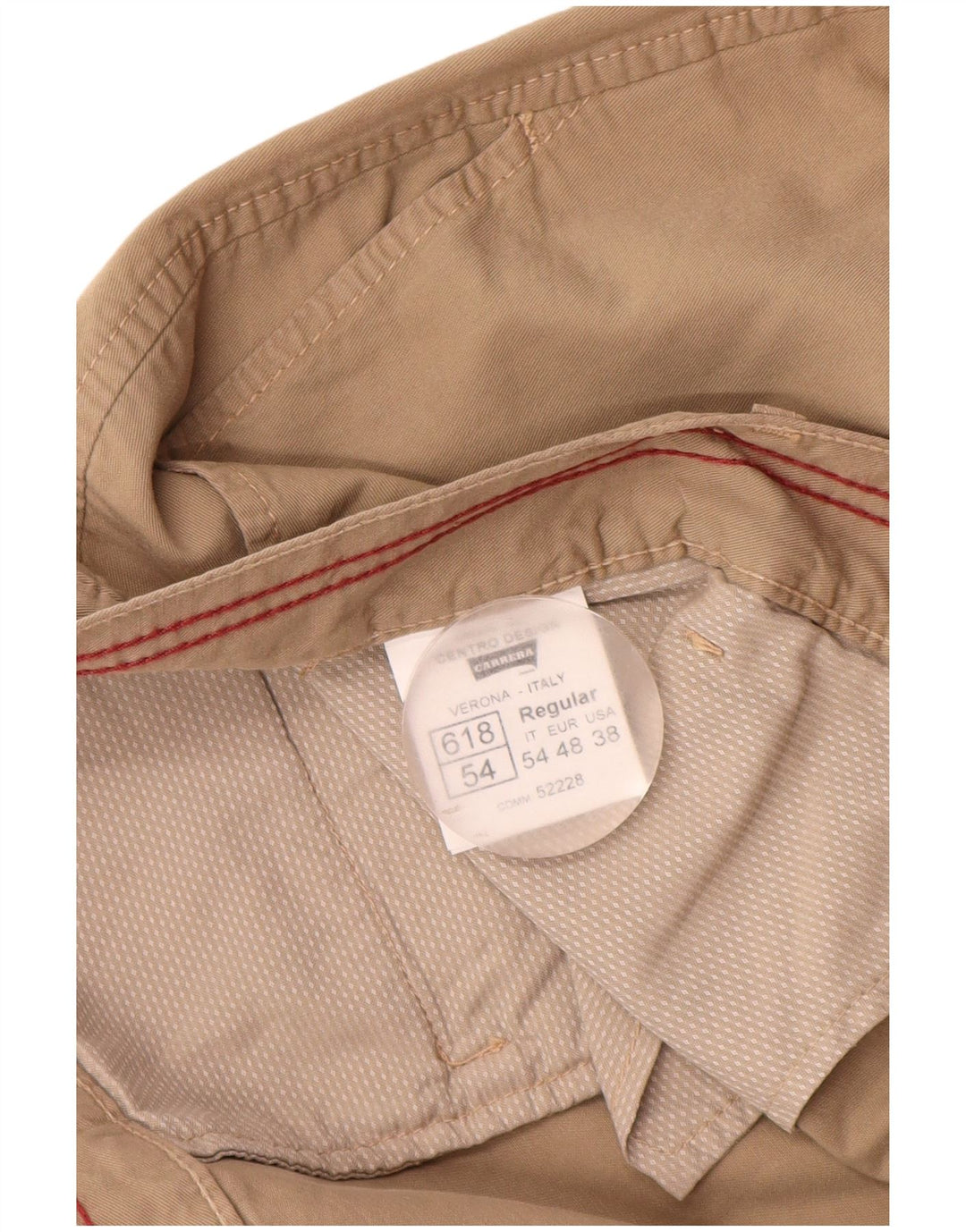 Carrera Short Cargo Coupe Regular Homme W38 XL Coton Beige