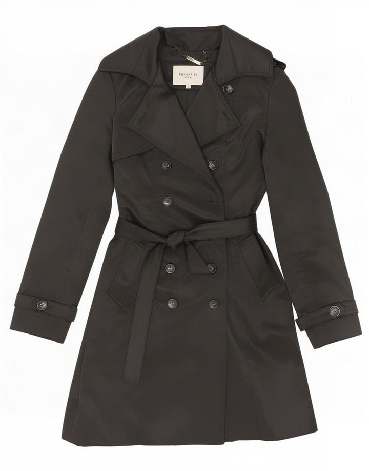 Specchio Trench Femme UK 10 Petit Noir Polyester