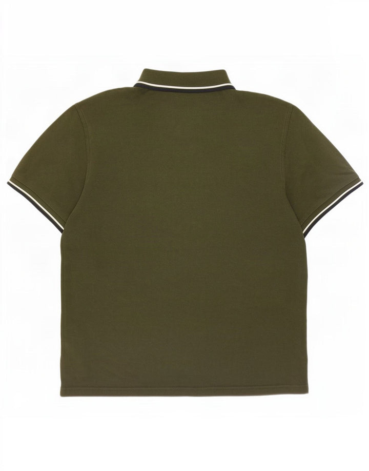 Fred Perry Polo Homme Large Kaki Rayé Coton