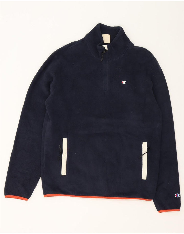 Champion Pull polaire à col zippé pour homme Bleu marine moyen Polyester