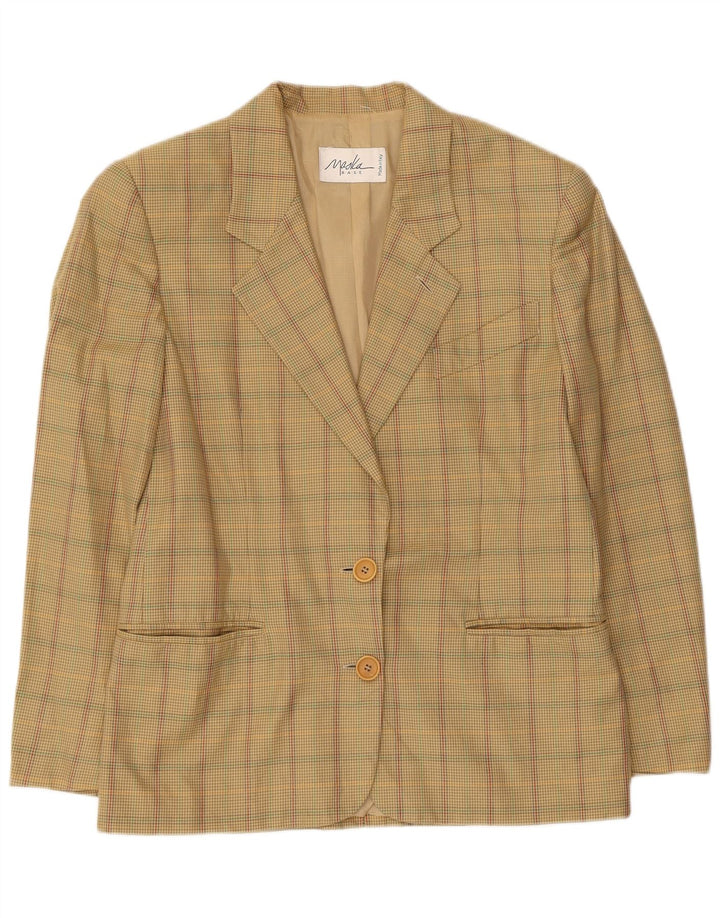 Maska Veste blazer à 2 boutons pour femme IT 42 en coton à carreaux beige moyen