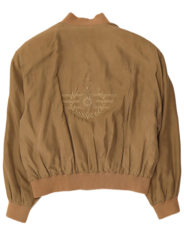 Gerry Weber Veste bomber surdimensionnée pour femme EU 38 Soie kaki moyenne