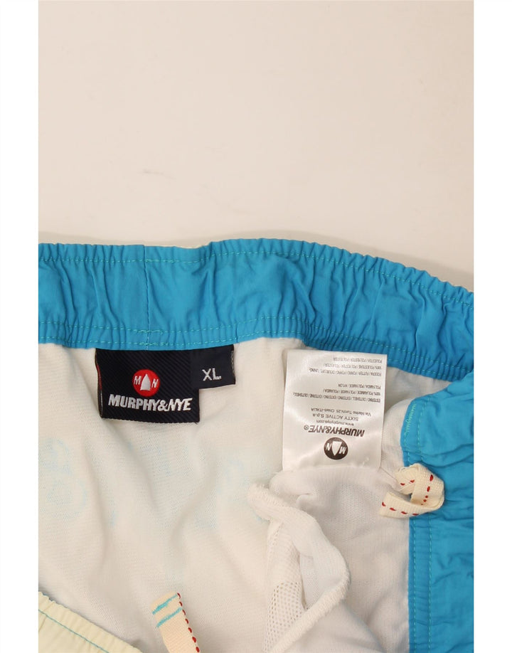 Murphy & Nye Short de Bain Graphique XL Homme Blanc Polyamide