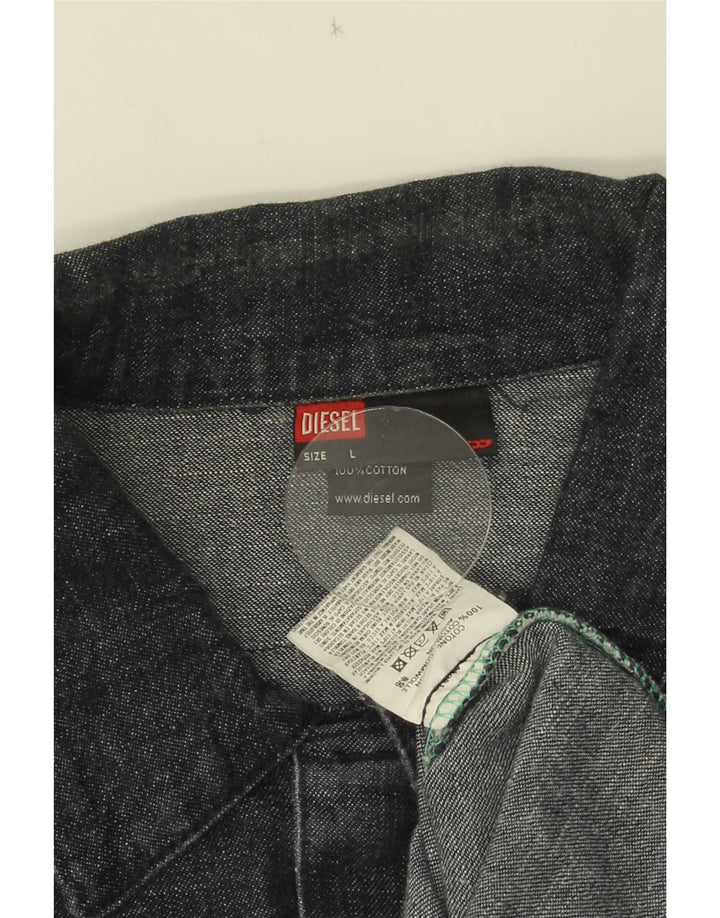 Diesel Veste en Jean Homme UK 40 Large Bleu Marine Coton