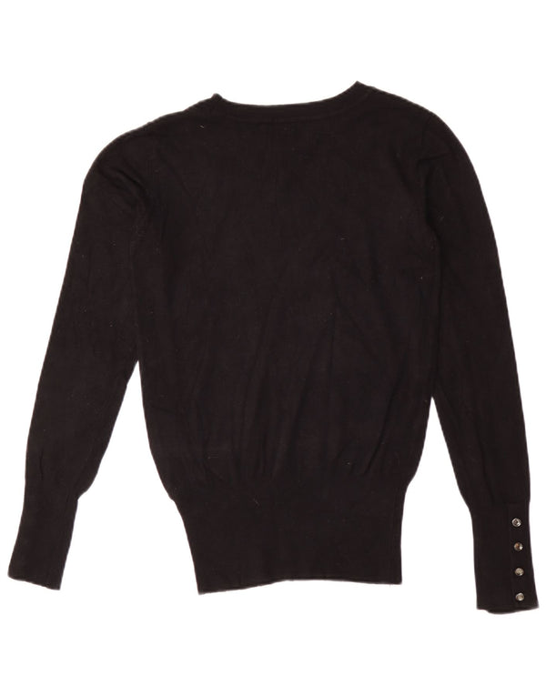 Guess Pull col bateau pour femme UK 4 XS Noir Viscose