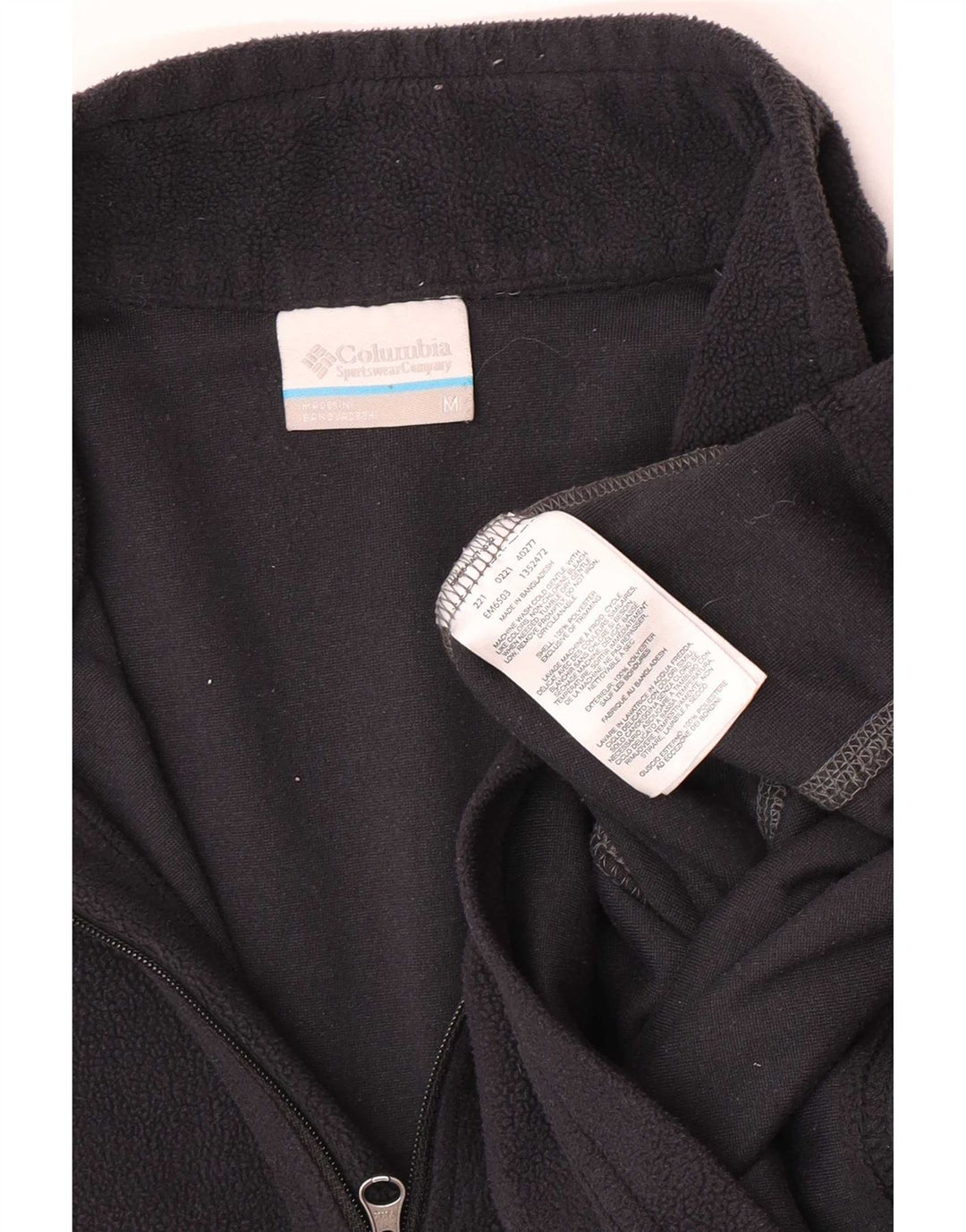 Columbia Pull Polaire à Col Zippé Homme Noir Moyen Polyester