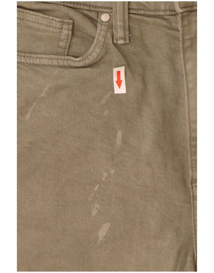 Marks & Spencer Jean Slim Homme W32 L33 Kaki Coton