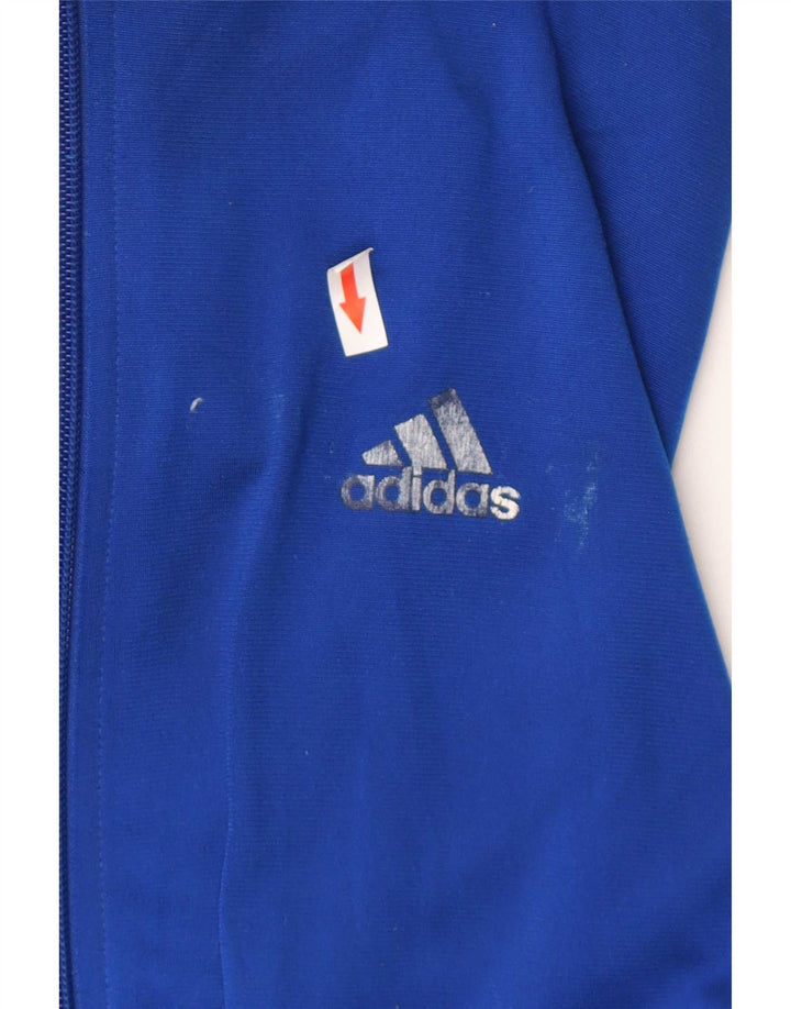 Adidas Veste de survêtement pour homme UK 40/42 Bleu moyen Colorblock Polyester