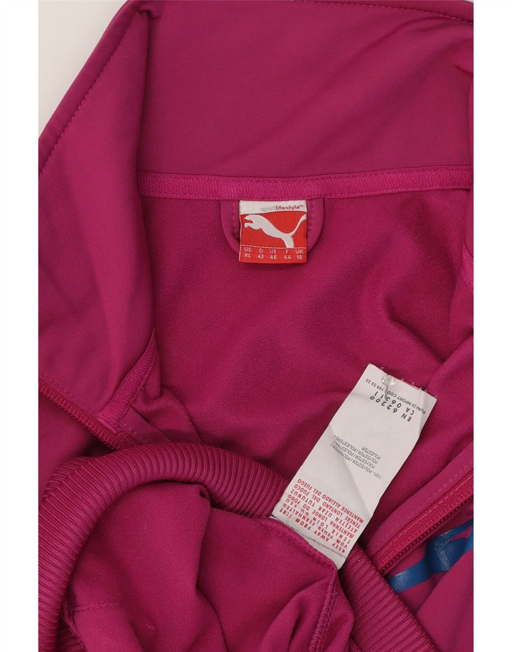 Puma Veste de survêtement graphique pour femme UK 16 Large Rose Polyester