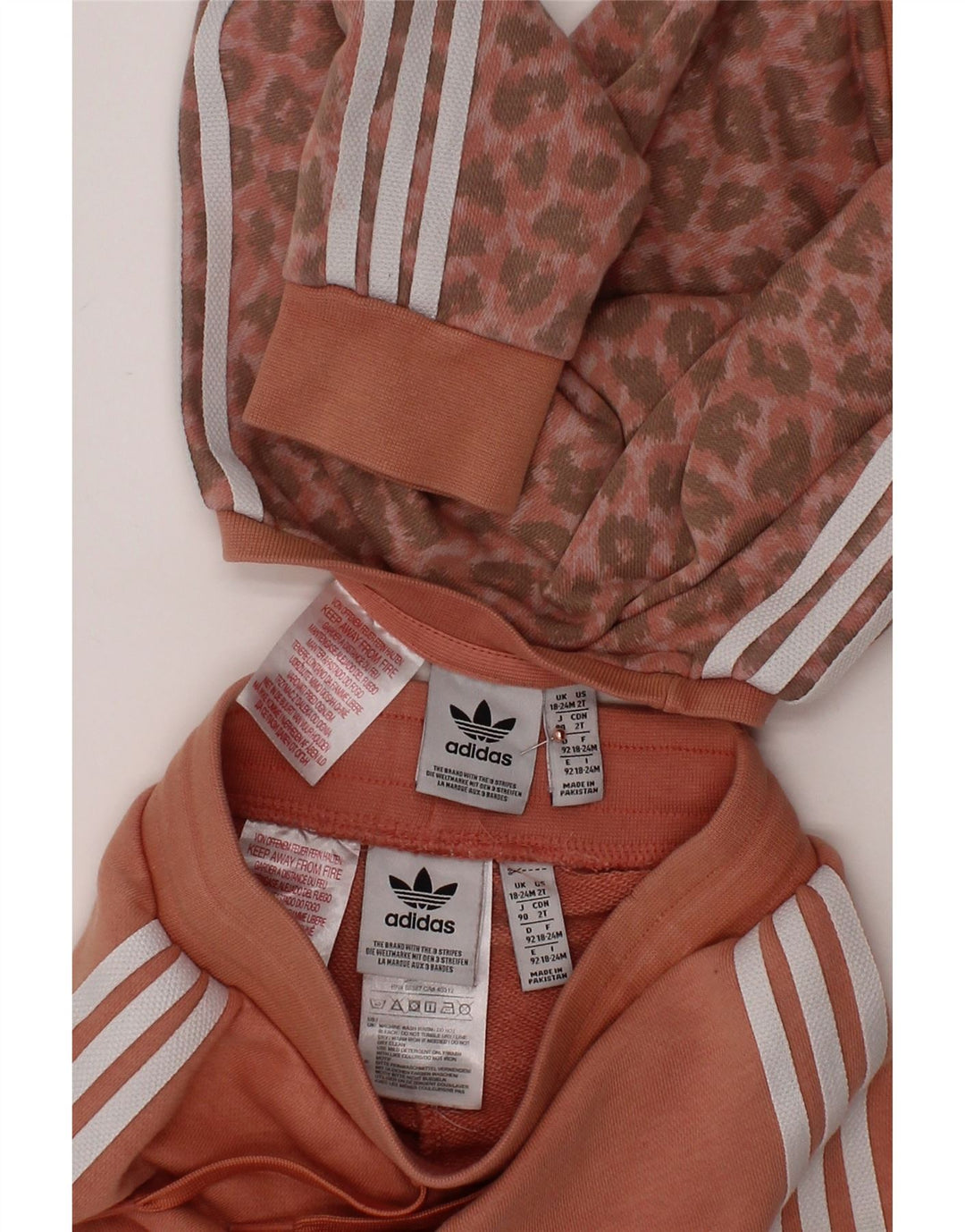 ADIDAS Survêtement complet pour bébé fille 18-24 mois en coton à imprimé animal rose