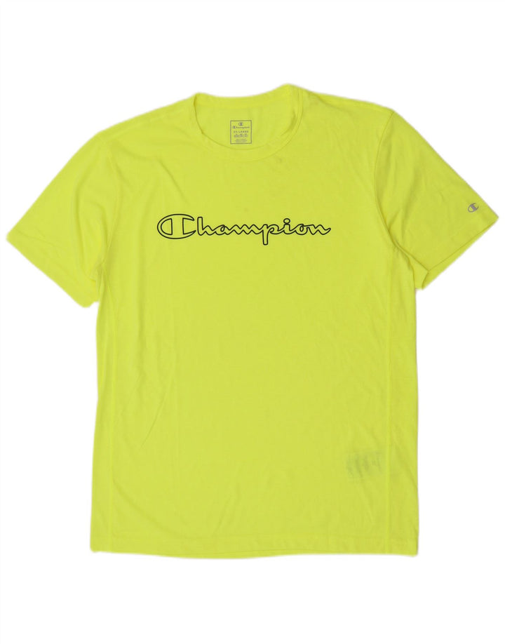 Champion T-shirt graphique pour homme 2XL Jaune Polyester
