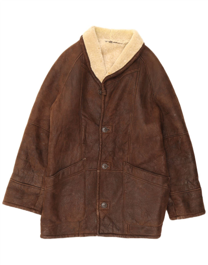 WESTBURY Veste en peau de mouton pour homme IT 56 3XL Cuir marron