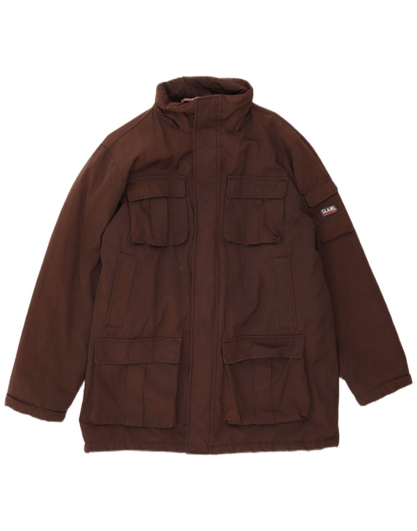 Slam Veste matelassée pour homme UK 40 Large Marron Nylon