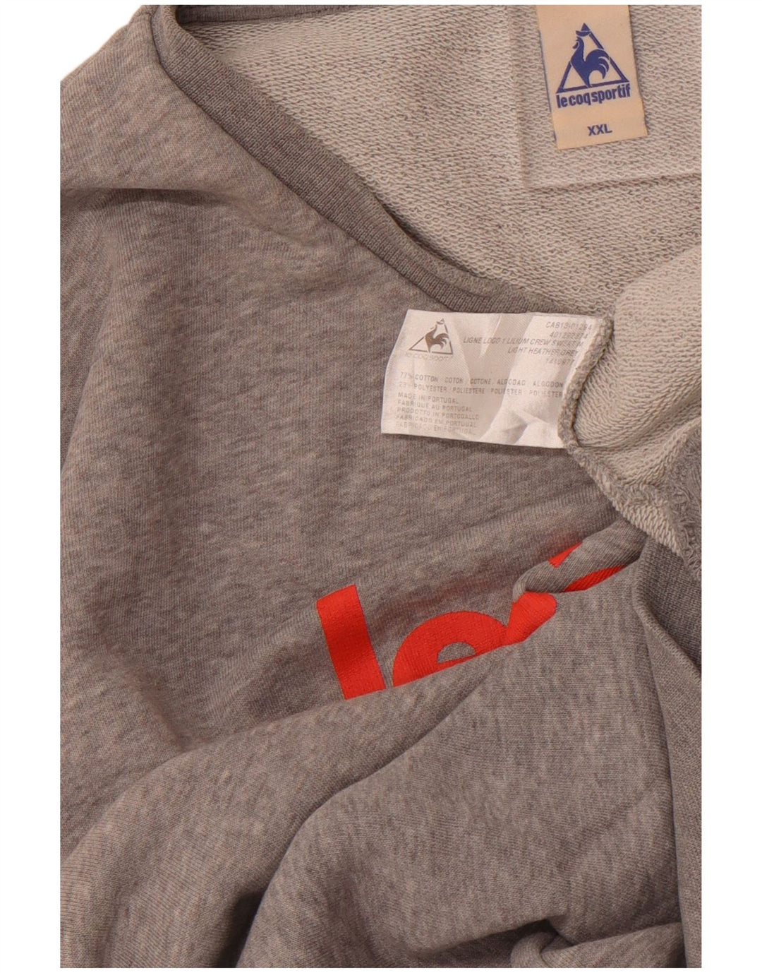 LE COQ SPORTIF Sweat-Shirt Graphique Homme 2XL Gris Coton