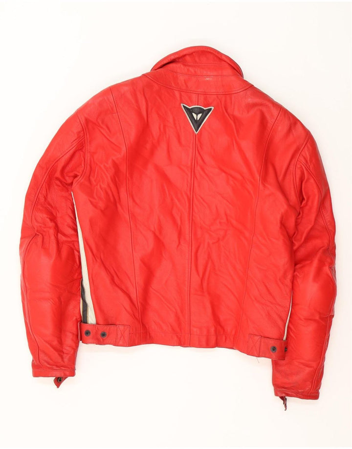 Dainese Veste de course en cuir pour hommes IT 50 Medium Red Colourblock