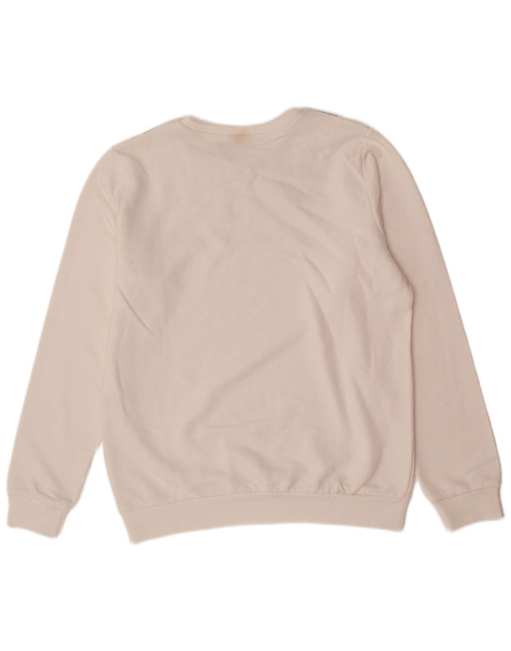 ALVIERO MARTINI Sweat-shirt graphique pour femme UK 14 Coton blanc moyen