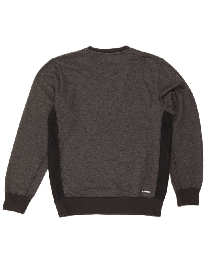 Adidas Climalite Graphic Sweatshirt Jumper Petit Gris Colorblock