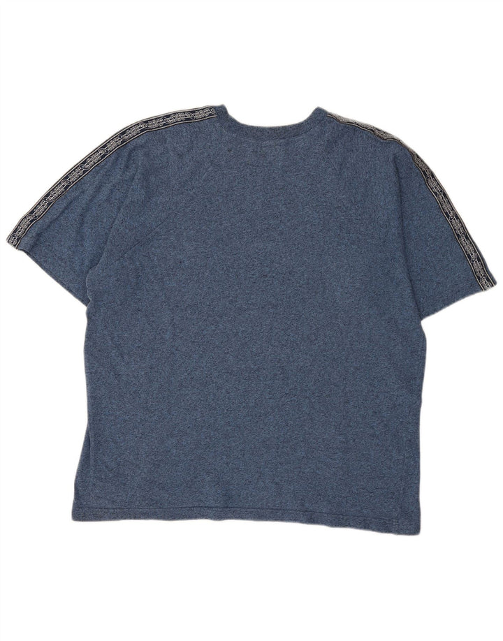 Asics T-shirt graphique pour hommes en coton color block grand bleu