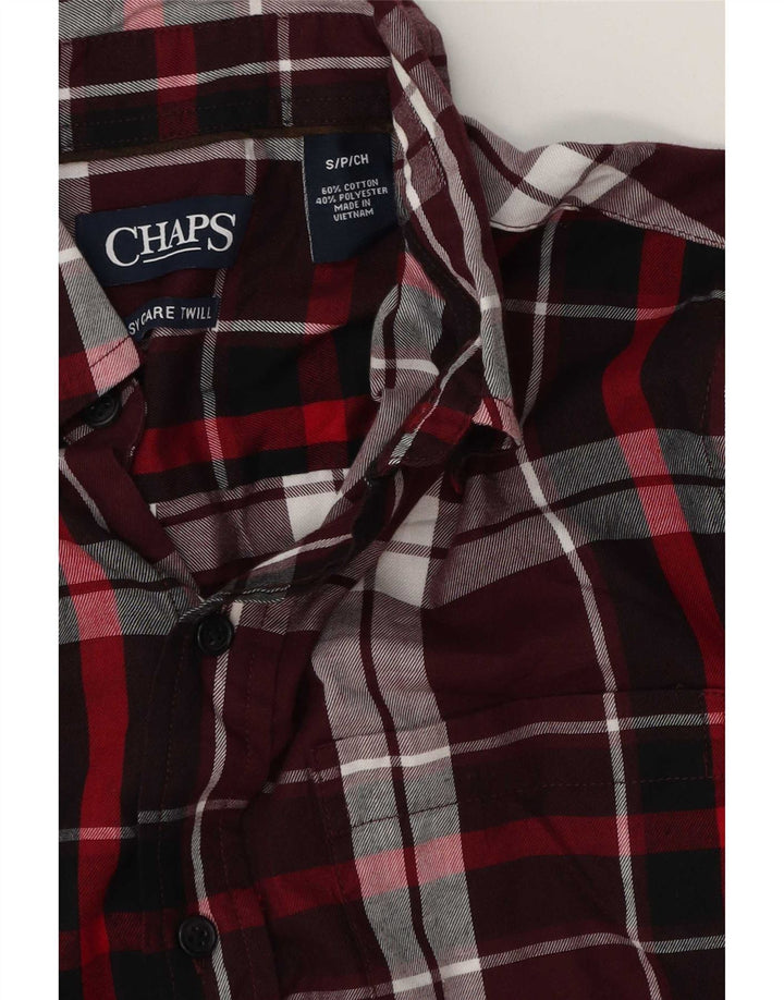 Chaps Chemise en flanelle pour homme Petit coton à carreaux bordeaux