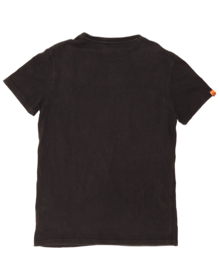 SUPERDRY T-Shirt Graphique Homme Noir Moyen Coton