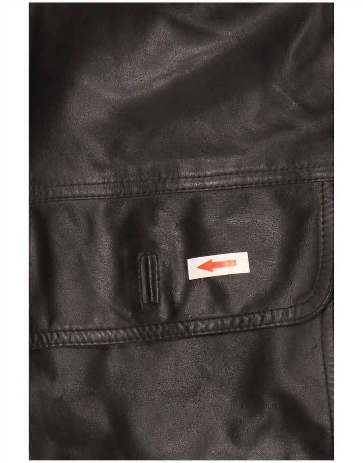 veste en cuir homme vintage IT 48 Medium Noir