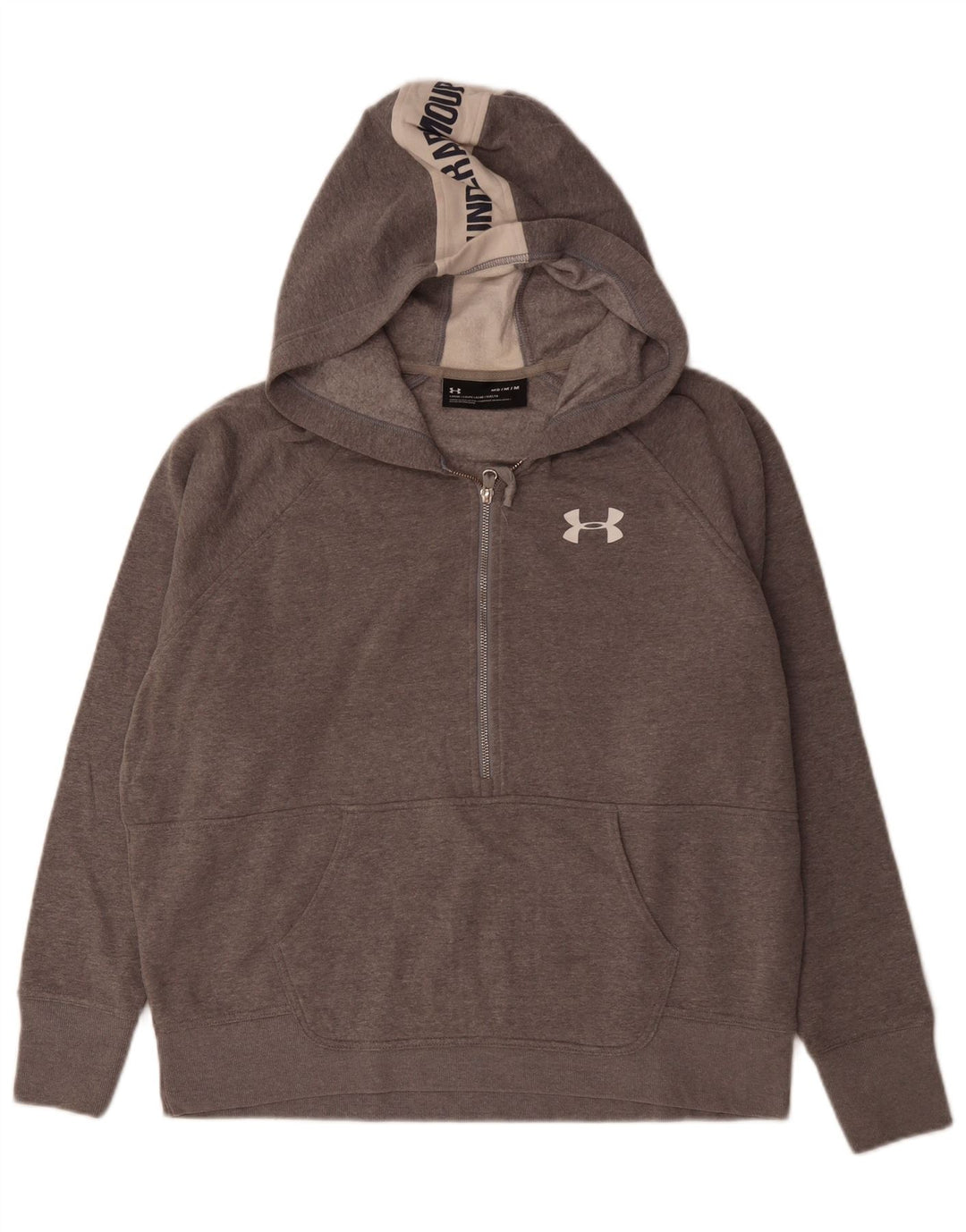 UNDER ARMOUR Pull à Capuche Graphic Zip Neck Homme Gris Moyen Colourblock