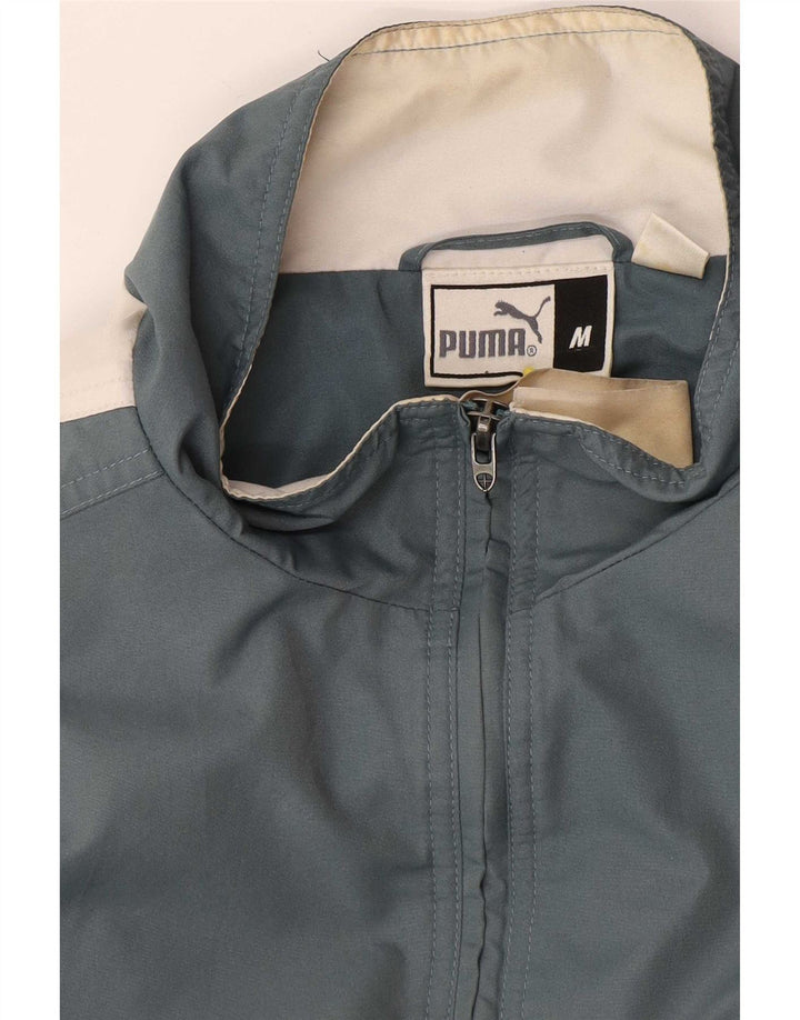 Puma Veste anorak coupe ample pour homme UK 38 Bleu moyen Colourblock