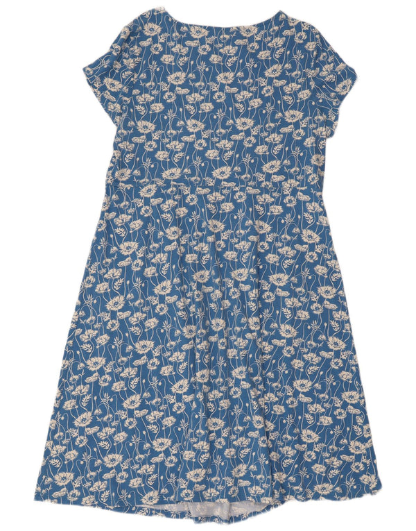 Seasalt Robe trapèze pour femme UK 18 XL Bleu floral