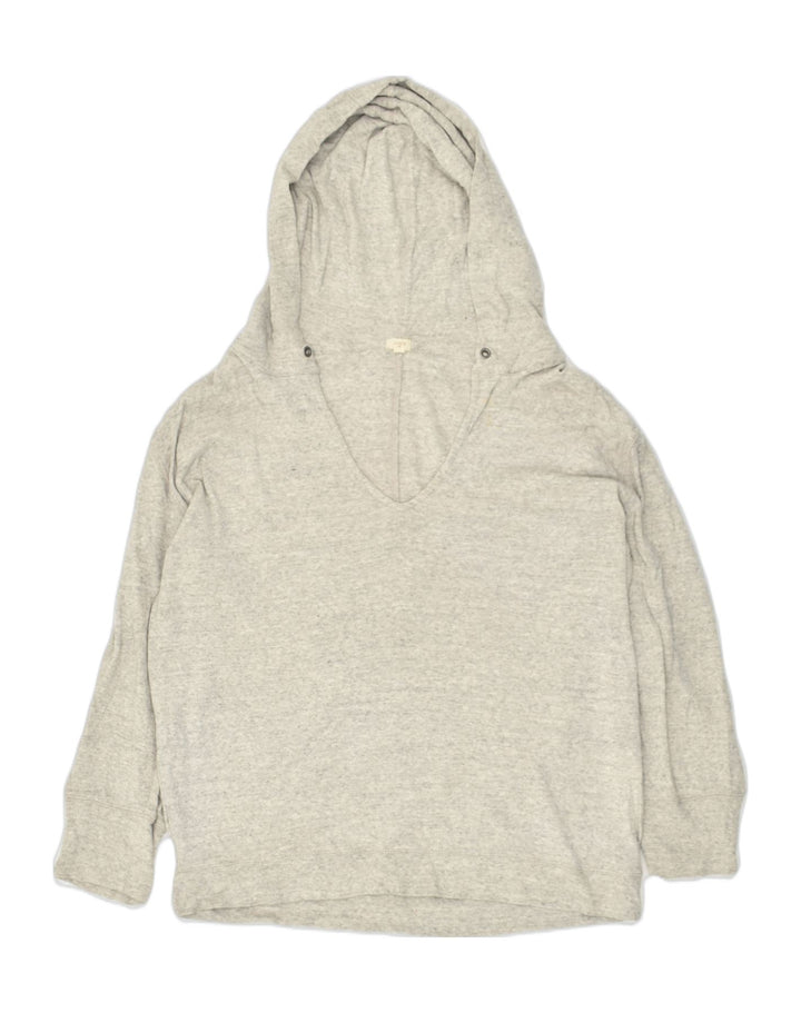 J. CREW Womens Hoodie Jumper UK 16 Large Grey Cotton | Vintage J. Crew | Thrift | Second-Hand J. Crew | Used Clothing | Messina Hembry 