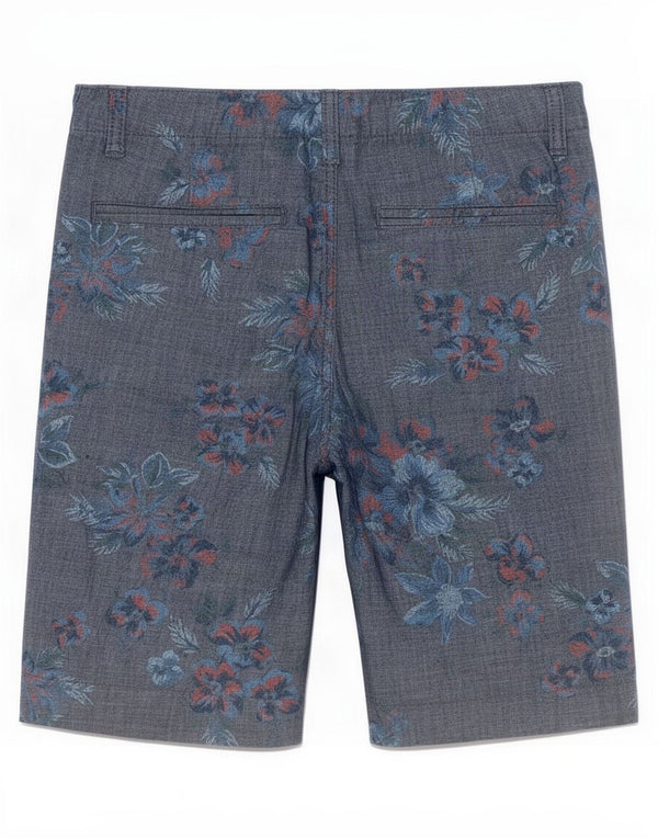 Short Chino Garçon Gap 15-16 ans W27 Bleu Floral Coton